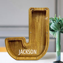 Load image into Gallery viewer, MM-刻字木质存钱罐摆件CBS793A-CBS793Z