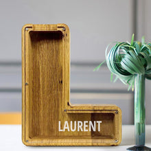 Load image into Gallery viewer, MM-刻字木质存钱罐摆件CBS793A-CBS793Z