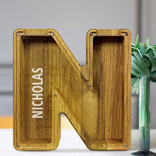 Load image into Gallery viewer, MM-刻字木质存钱罐摆件CBS793A-CBS793Z