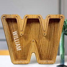 Load image into Gallery viewer, MM-刻字木质存钱罐摆件CBS793A-CBS793Z