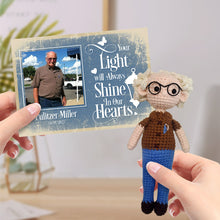 将图片加载到图库查看器,Custom Crochet Doll from Photo Handmade Look alike Dolls with Personalized Name Memorial Card Gifts for Kids and Adults