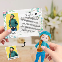 画像をギャラリービューアに読み込む, To My Daughter Custom Crochet Doll from Photo Handmade Look alike Dolls with Personalized Name Card Gifts for Her