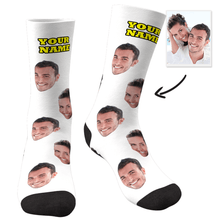 画像をギャラリービューアに読み込む, Custom Face Socks - Colorful