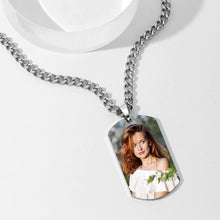 Load image into Gallery viewer, 功能迁移-方形金属牌项链-GYKNL09