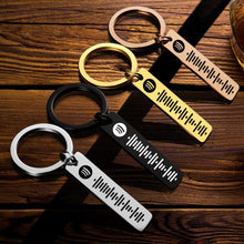 画像をギャラリービューアに読み込む, Scannable Spotify Code Keychain, Custom Music Song Keychains Black - soufeelus
