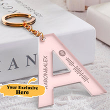 Load image into Gallery viewer, 定制设计器-字母音轨钥匙扣SKL578-张冕琳
