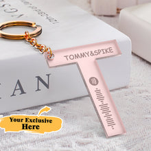 Load image into Gallery viewer, 定制设计器-字母音轨钥匙扣SKL578-张冕琳