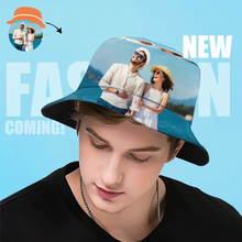 Load image into Gallery viewer, Custom Bucket Hat Unisex Outdoor Summer Cap Hiking Beach Sports Hats Gift for Lover Multiple Styles 的副本
