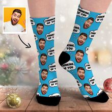 Load image into Gallery viewer, 功能迁移-定制头像袜子（想法气泡花纹）-CWZ671Y-S
