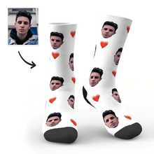 Load image into Gallery viewer, 功能迁移-定制头像袜子（爱心款式）-CWZ002-S
