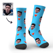 Load image into Gallery viewer, 功能迁移-定制头像袜子（爱心款式）-CWZ002-S
