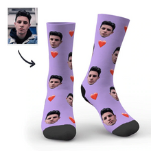 Load image into Gallery viewer, 功能迁移-定制头像袜子（爱心款式）-CWZ002-S
