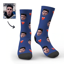 Load image into Gallery viewer, 功能迁移-定制头像袜子（爱心款式）-CWZ002-S
