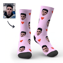 Load image into Gallery viewer, 功能迁移-定制头像袜子（爱心款式）-CWZ002-S
