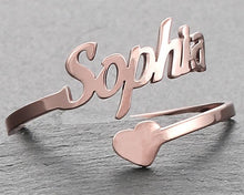 Load image into Gallery viewer, 定制设计器-名字戒指-TZR38\TJZR38\TGZR38（B2B）
