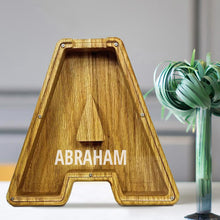 Load image into Gallery viewer, MM-刻字木质存钱罐摆件CBS793A-CBS793Z
