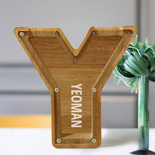 Load image into Gallery viewer, MM-刻字木质存钱罐摆件CBS793A-CBS793Z
