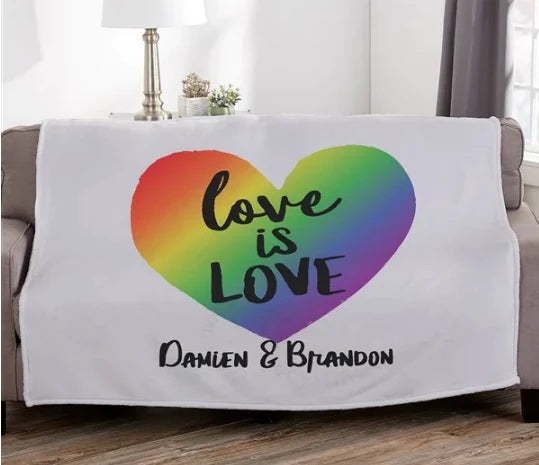 定制-单处刻字彩虹毯子-BL1459-4