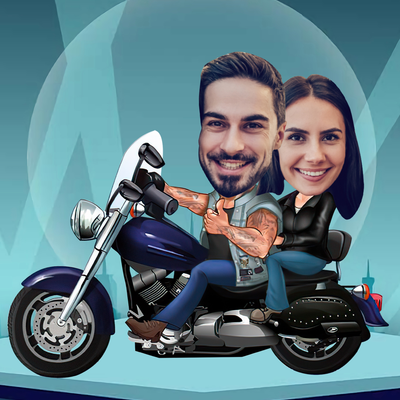 minime情侣抠头贺卡-马学华