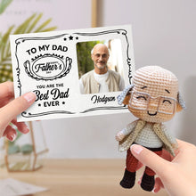 画像をギャラリービューアに読み込む, Custom Crochet Doll Handmade Mini Look alike Dolls with Personalized Card Gifts for Dad
