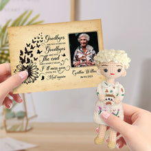 画像をギャラリービューアに読み込む, Custom Crochet Doll from Photo Gifts Handmade Look alike Dolls with Personalized Name Memorial Card
