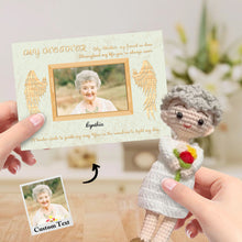 将图片加载到图库查看器，Custom Crochet Doll from Photo Handmade Look alike Dolls Gifts for Mother with Personalized Name Card

