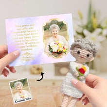 画像をギャラリービューアに読み込む, Custom Crochet Doll from Photo Handmade Look alike Dolls with Personalized Name Card Birthday Gifts for Grandma
