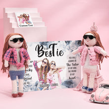 画像をギャラリービューアに読み込む, BFF Gifts Custom Crochet Doll from Photo Handmade Look alike Dolls with Personalized Name Card
