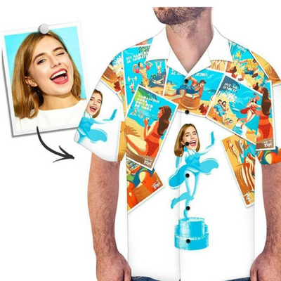 定制-单处扣头夏威夷衬衫-CHS483