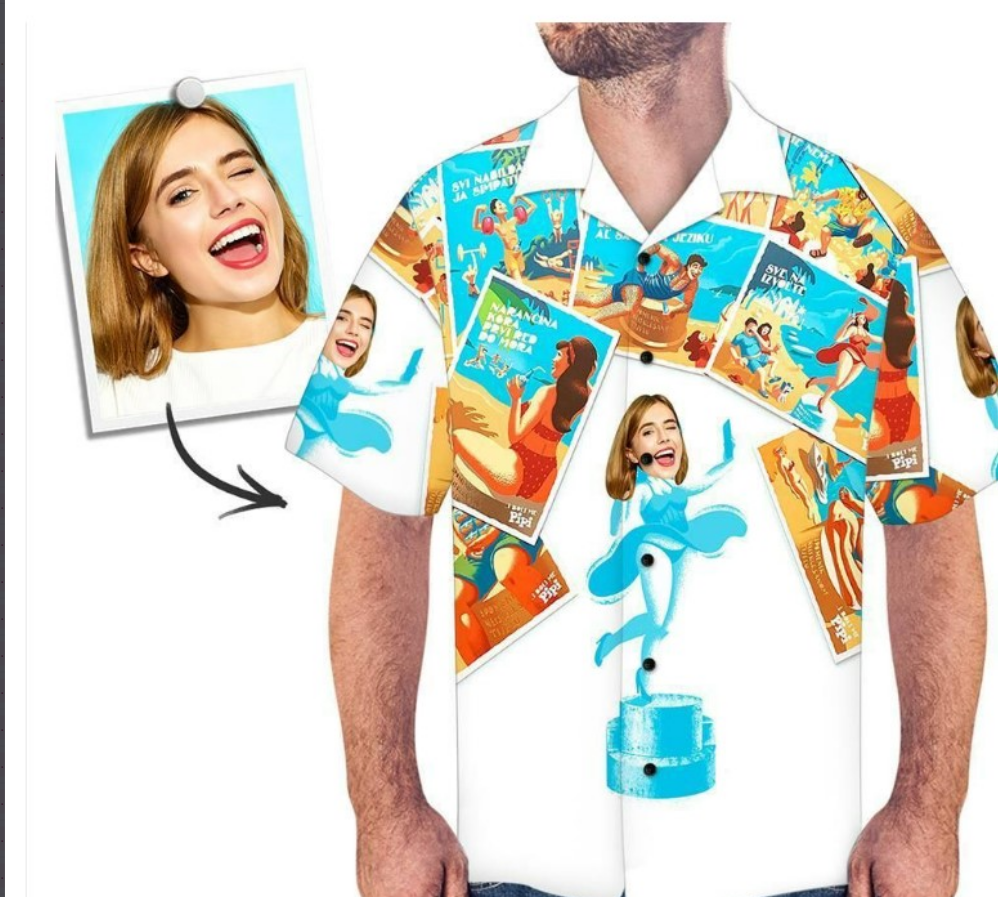 定制-单处扣头夏威夷衬衫-CHS483