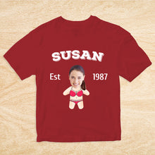 画像をギャラリービューアに読み込む, 2DminimeT恤功能开发-Custom Face Minime T-shirt Personalized Name and Year
