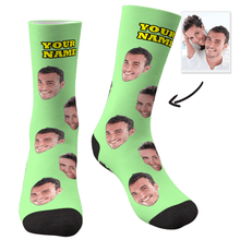 Load image into Gallery viewer, Custom Face Socks With Your Text - MyFaceSocks
