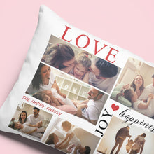 画像をギャラリービューアに読み込む, Custom Photo Pillow Love Joy Family Pillow Gifts for Family(Square)
