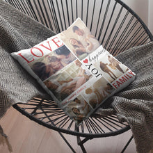 画像をギャラリービューアに読み込む, Custom Photo Pillow Love Joy Family Pillow Gifts for Family(Square)
