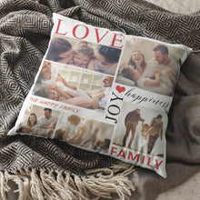 画像をギャラリービューアに読み込む, Custom Photo Pillow Love Joy Family Pillow Gifts for Family(Square)
