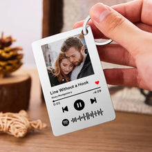 Load image into Gallery viewer, 定制-传图音轨刻字钥匙扣-SKL2247
