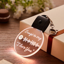 将图片加载到图库查看器，Personalized Spotify Code Keychain 7 Colors Light Up Keychain
