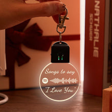 将图片加载到图库查看器，Personalized Spotify Code Keychain 7 Colors Light Up Keychain
