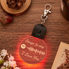 将图片加载到图库查看器，Personalized Spotify Code Keychain 7 Colors Light Up Keychain

