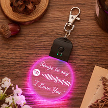 将图片加载到图库查看器，Personalized Spotify Code Keychain 7 Colors Light Up Keychain
