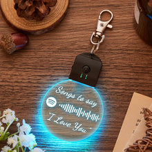 将图片加载到图库查看器，Personalized Spotify Code Keychain 7 Colors Light Up Keychain
