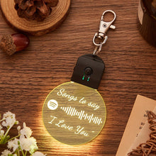 将图片加载到图库查看器，Personalized Spotify Code Keychain 7 Colors Light Up Keychain
