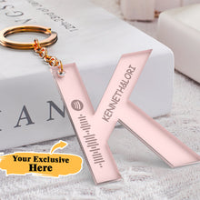 Load image into Gallery viewer, 定制设计器-字母音轨钥匙扣SKL578-张冕琳
