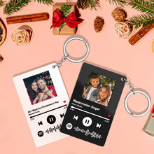 Load image into Gallery viewer, 定制设计器-黑白音码钥匙扣SKL774-高玥
