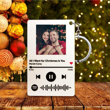 Load image into Gallery viewer, 定制设计器-黑白音码钥匙扣SKL774-高玥
