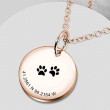 Load image into Gallery viewer, Longitude Latitude Necklace（弧形经纬度项链）
