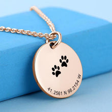Load image into Gallery viewer, Longitude Latitude Necklace（弧形经纬度项链）
