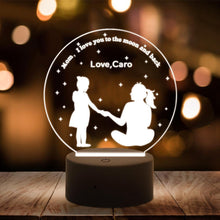 Load image into Gallery viewer, Custom 3D night light best anniversary gift for wife and baby - MyPhotoKeychain
