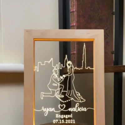 定制-线条木框夜灯-XHD2416