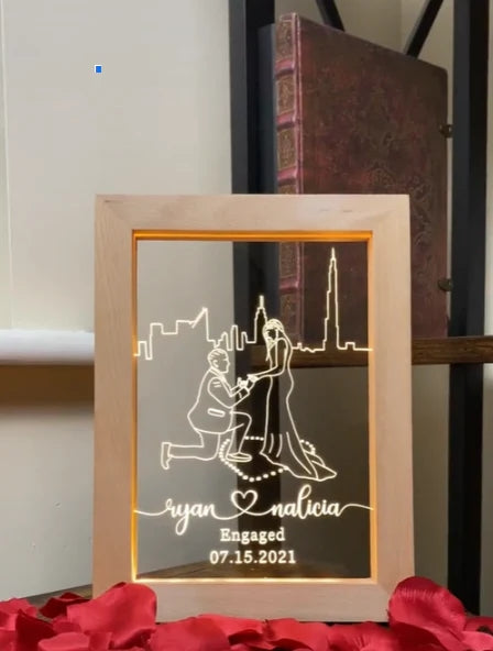 定制-线条木框夜灯-XHD2416